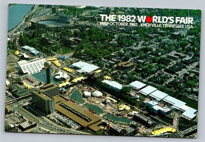 1982 Worlds Fair Knoxville Tennessee Aerial View Of Energy Themed Event Postcard