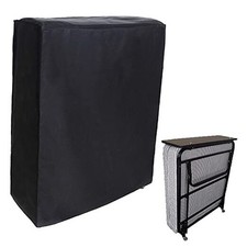 Folding Bed Cover for Twin Waterproof Breathable Rollaway 33.5x13x42in Black