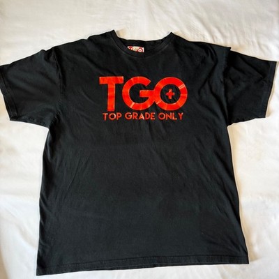 TGO Top Grade Only Mens XL Black Red Graphic T-Shirt Cotton Heritage Streetwear