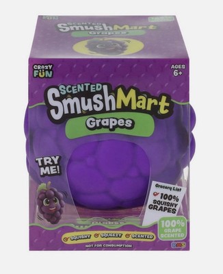   Smush Mart Scented Grapes JUMBO VIRAL SQUISHY 6  RMS USA Crazy Fun Sealed