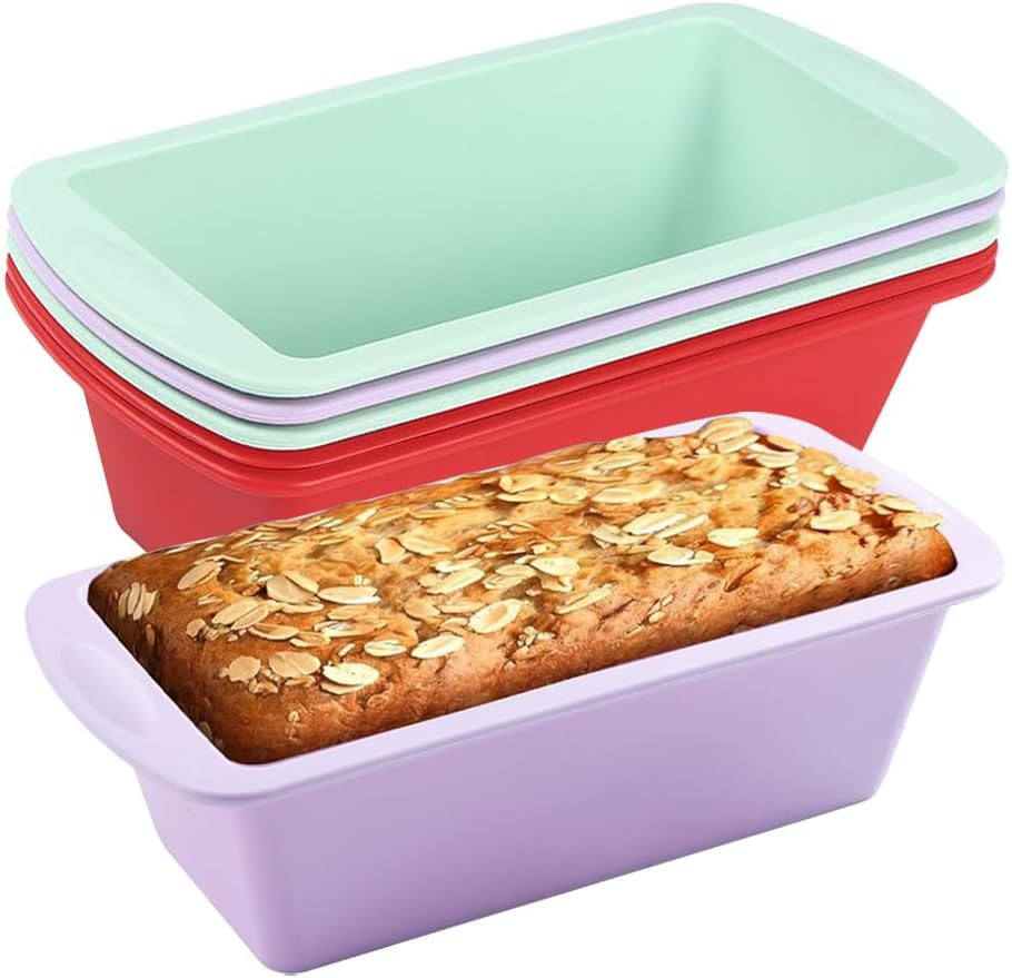 6 Stücke Silikon Backformen Brotbackform Klein Rechteckig Silikon Kastenform Neu