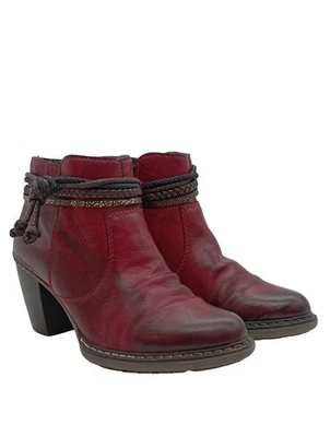 RIEKER Bottines à fermeture éclair Dames Bottines T EU 38 rouge - Photo 1/4
