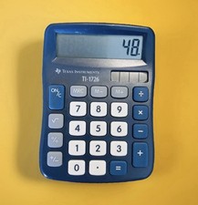 Vintage Texas Instruments TI-1726 Basic Solar Desktop Calculator Works