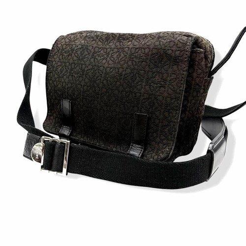 LOEWE Military Messenger Bag Repeat Anagram Canvas