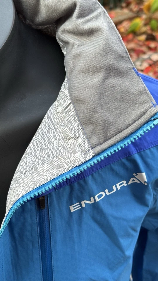 Endura Singletrack Waterproof Hooded MTB Jacket. Blue Mens Medium. NWT - Image 3 of 4