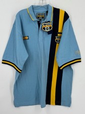 NWT Vintage Y2K Deadstock ENYCE Light Blue Short Sleeve Polo Shirt- Mens Size XL