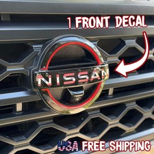 1 Front Trunk Decal Sticker Nissan Letters Fit Inter Emblem Frontier 2022-2026 1 Front Trunk Decal Sticker Nissan Letters Fit Inter Emblem Frontier 2022-2026