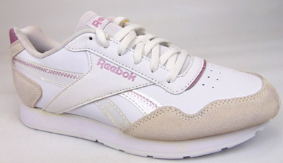 Reebok Royal Glide Running Shoes Women Size 6.5  White Leather Training Sneakers