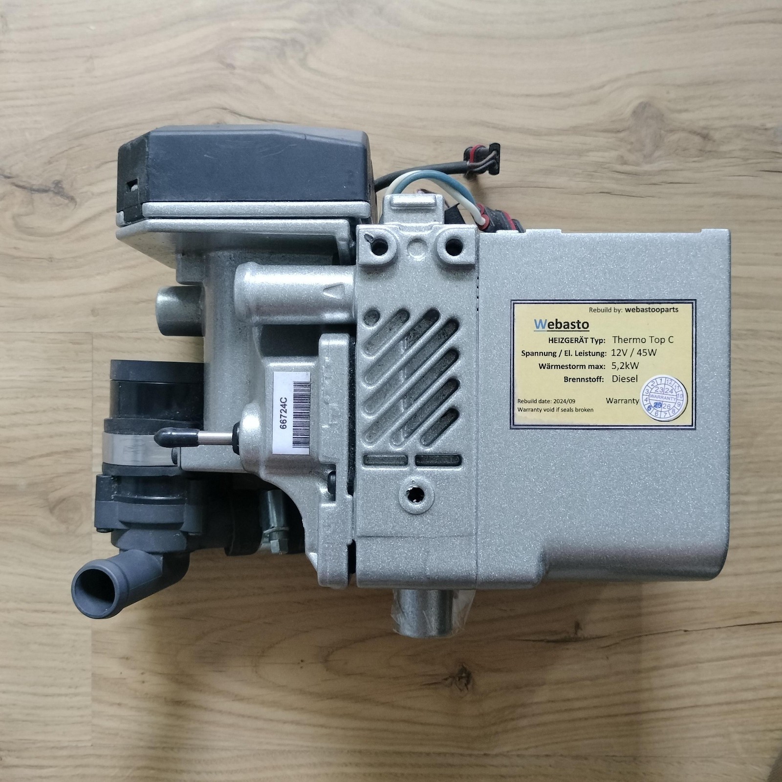 Webasto Thermo Top C Diesel 12V 5,2 kW Riscaldatore Heater Nuovo Rigenerato