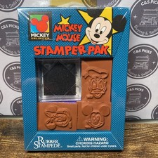 Vintage Rubber Stamp Pack Disney Mickey Mouse Minnie Donald Rubber Disney New