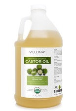 velona USDA Organic Castor Oil 64 fl oz Cold Pressed USP Grade