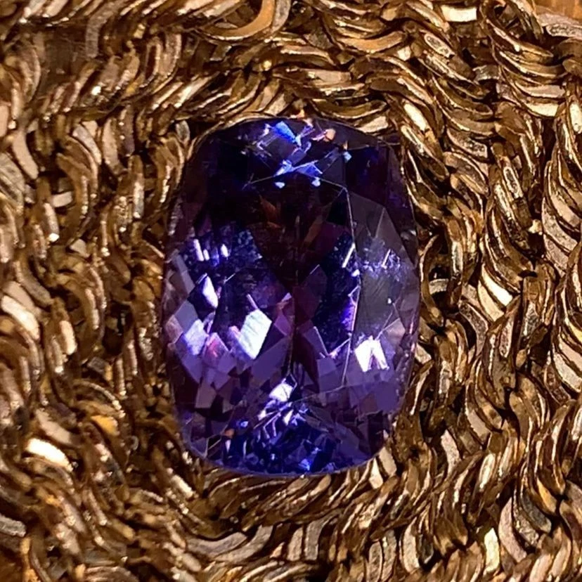Tanzanita natural de 3,14 quilates con certificación GIA Foto 2 de 4