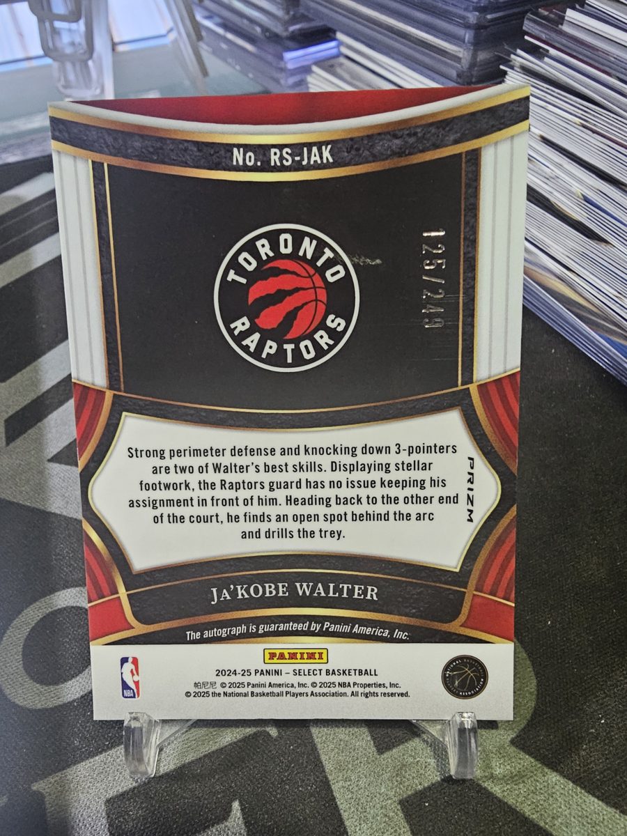 2024-25 Panini Select Jakobe Walter Rookie Signatures RS-JAK