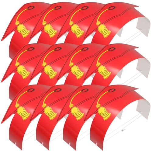 12 Pcs Graduation Hat Child Craft Cap Caps for Kids Make Your Own Paper - Imagen 12 de 12