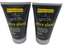 Lot of 2 got2b Ultra Glued Invincible Styling Gel 1.25 oz Travel Size