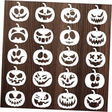 Halloween Pumpkins Face Stencils, 20pcs Pumpkin Face Stencils for Carving