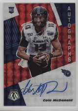 2020 Panini Mosaic Rookie Choice Fusion Red Prizm Cole McDonald #RA58 Auto 0rd2