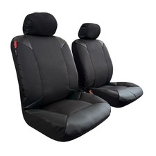 Canvas Leather Seat Covers For Chevy Monte Carlo 2000-2007 Black Carbon Front