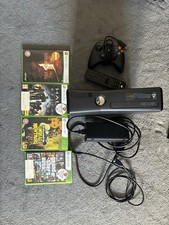 Xbox 360 Slim 4GB Matte Black Console With 4 Games