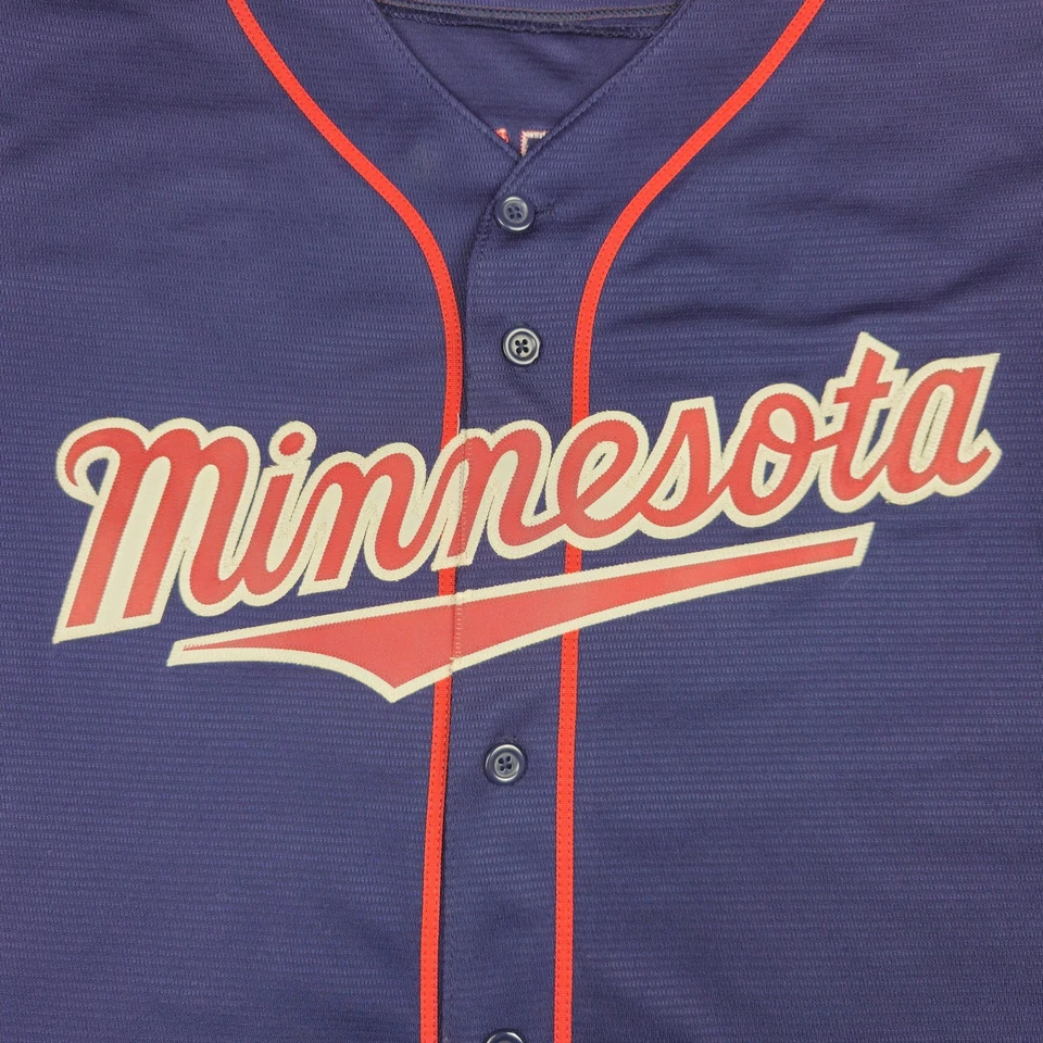 Camiseta de béisbol de los Mellizos de Minnesota para hombre mediana MLB Joe Mauer 7 majestuosa base genial Foto 4 de 4