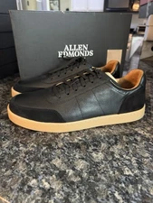 Allen Edmonds Men's Liam Grained Leather Low-Top Sneakers Black Shoes Sz 11 3E