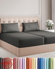 Split King Size 5 Piece Sheet Set - Comfy Breathable and Cooling Sheets - Hot...