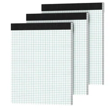 Graph Paper 8.5 X 11, 3 Pack, 4X4 Quad Ruled, Grid Paper Pad 8-1/2" X 11", Grid