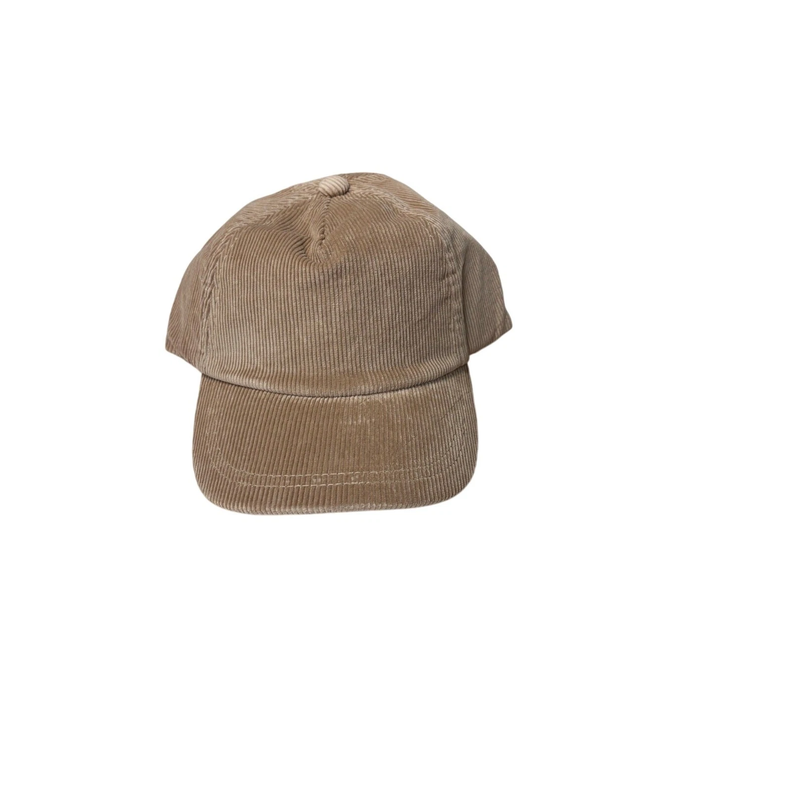 GOUMI Corduroy hat brown 6 -24 Months 18.9"-19.7" Adjustable Strap Organic