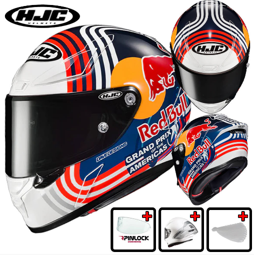 HJC RPHA 1 MC21 RED BULL AUSTIN GP Limited Edition +PINLOCK +Racing ...