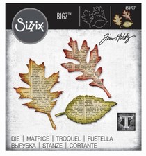 TIM HOLTZ Sizzix TATTERED LEAVES Die BIGZ Alterations Autumn GENTLY USED