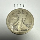 1916 S Liberty Walking Silver Half Dollar US 50c 90% Silver Coin