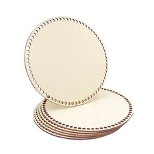 11 Inch 6 Pack Basket Bottom for Crochet Unfinished Wood round Weaving Knitting