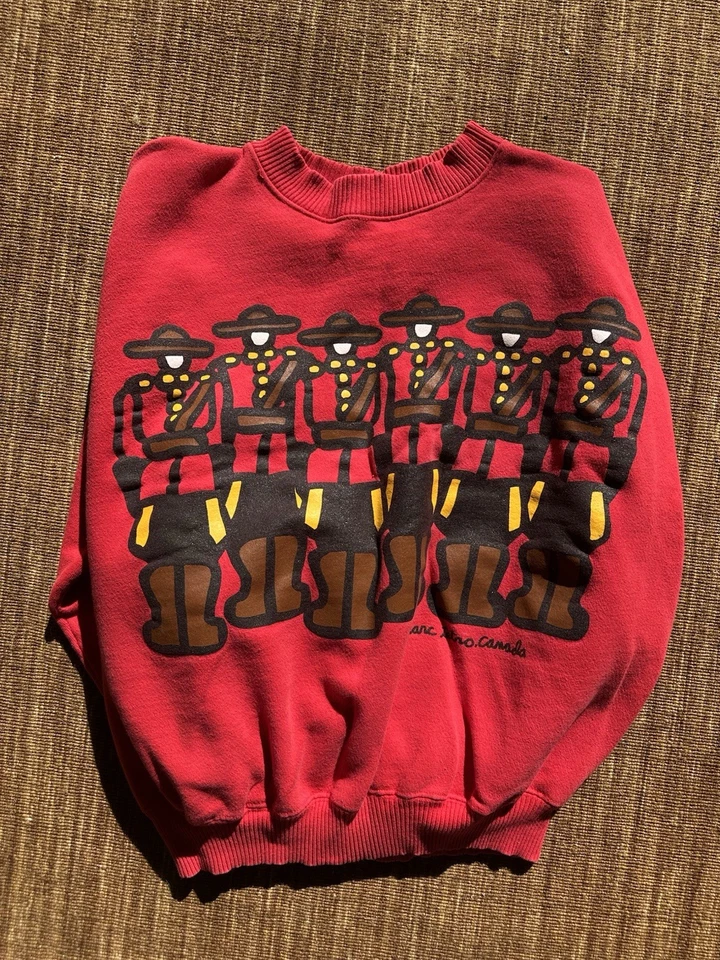 Винтажный 90-х Marc Tetro Канада Crewneck свитер горы красный размер маленький средний - Изображение 2 из 4