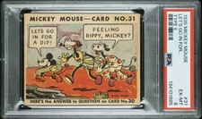 1935 MICKEY MOUSE #31 HORACE HORSECOLLAR TYPE 2 CARD PSA GRADED ULTRA RARE!!!