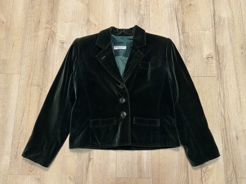 Yves Saint Laurent Rive Gauche, Giacca blazer vintage donna Saint Laurent Rive Gauche velluto verde taglia M/L