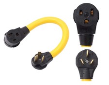 NEMA 10-50P to 6-50R 240V 50A 1.5FT Power Cord Adapter for EV Charger, Welder