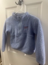 Vineyard Vines Girls 7-8 Purple Sherpa Quarter Zip.