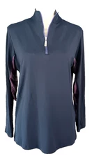 The Tailored Sportsman Women Navy/purple Half Zip Size XLarge