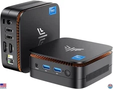 Mini PC Windows 11 Pro, 12th Gen N97, 16GB RAM, 512GB SSD, 4K HDMI, Dual WiFi