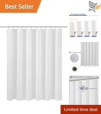 Short Fabric Shower Curtain Liner 60 Inches Long Hotel Quality Machine Washable