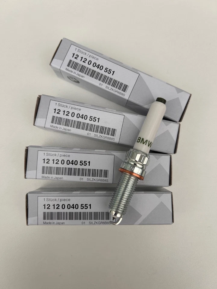 x4 Genuine BMW / MINI Spark Plug 1 2 3 4 5 6 7 Series X1 X2 X3 X4 -12120040551 - Image 3 of 4