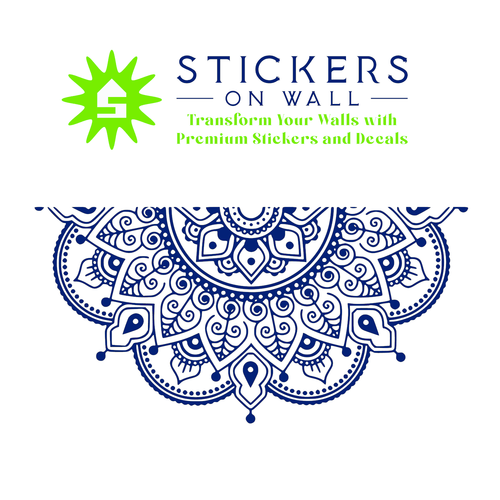 Large Boho Half Mandala Wall Sticker Bedroom Above Bed Vinyl Wall Decal - Picture 19 of 24