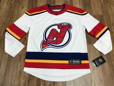 MENS XS - NEW Fanatics NHL New Jersey Devils Sewn Logo Hockey Breakaway Jersey