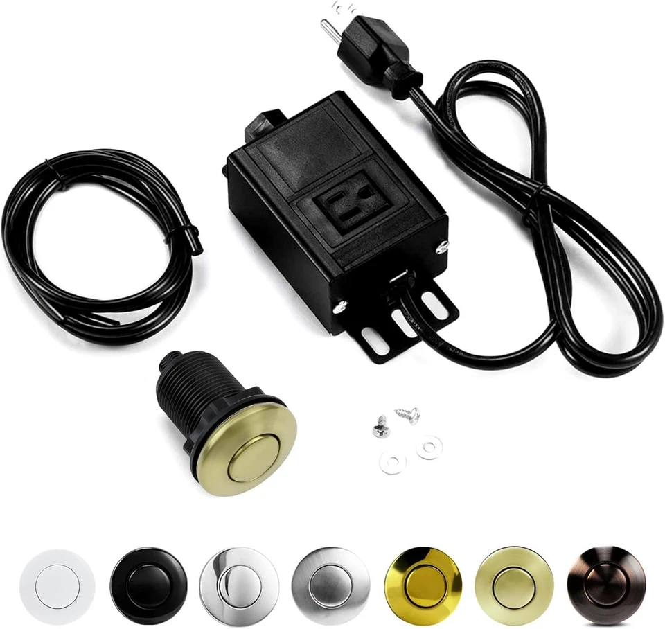 Interruptor de aire para eliminación de basura - oro cepillado Foto 3 de 4