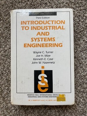 Introduction To Industrial And Systems Engineering, Third Edition, ACCEPTABLE