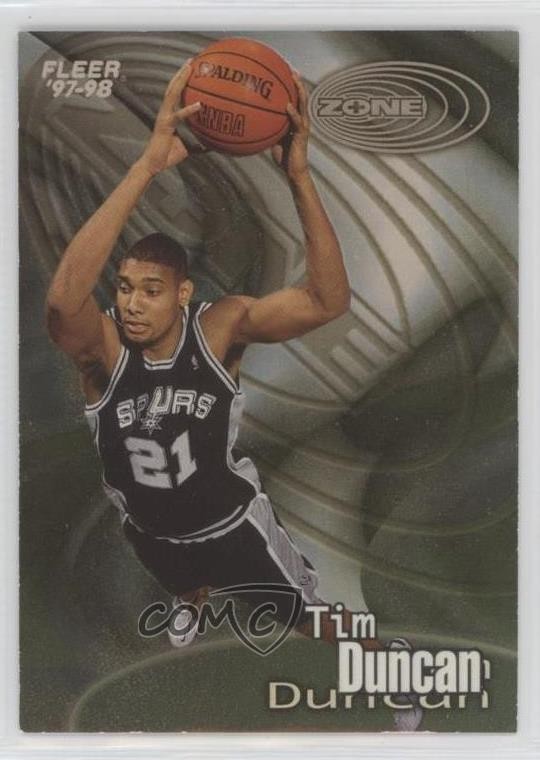 1997-98 Fleer Zone Tim Duncan #4Z Rookie RC HOF 0hr4