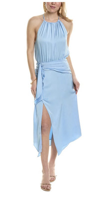 Ramy Brook New York Amanda Midi Dress Formal In Misty Blue Size 6 Retails $495