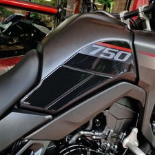 Adesivi 3D compatibili con Honda Transalp 750 2023-2024 LatI Serbatoio Neutro