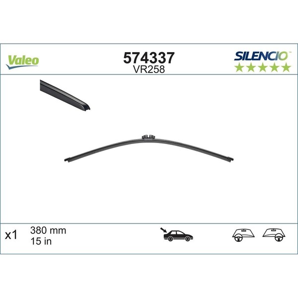 Wischblatt Hinten 380 Mm Valeo Iam-Expertise Passend FüR U.A. BMW X5-image