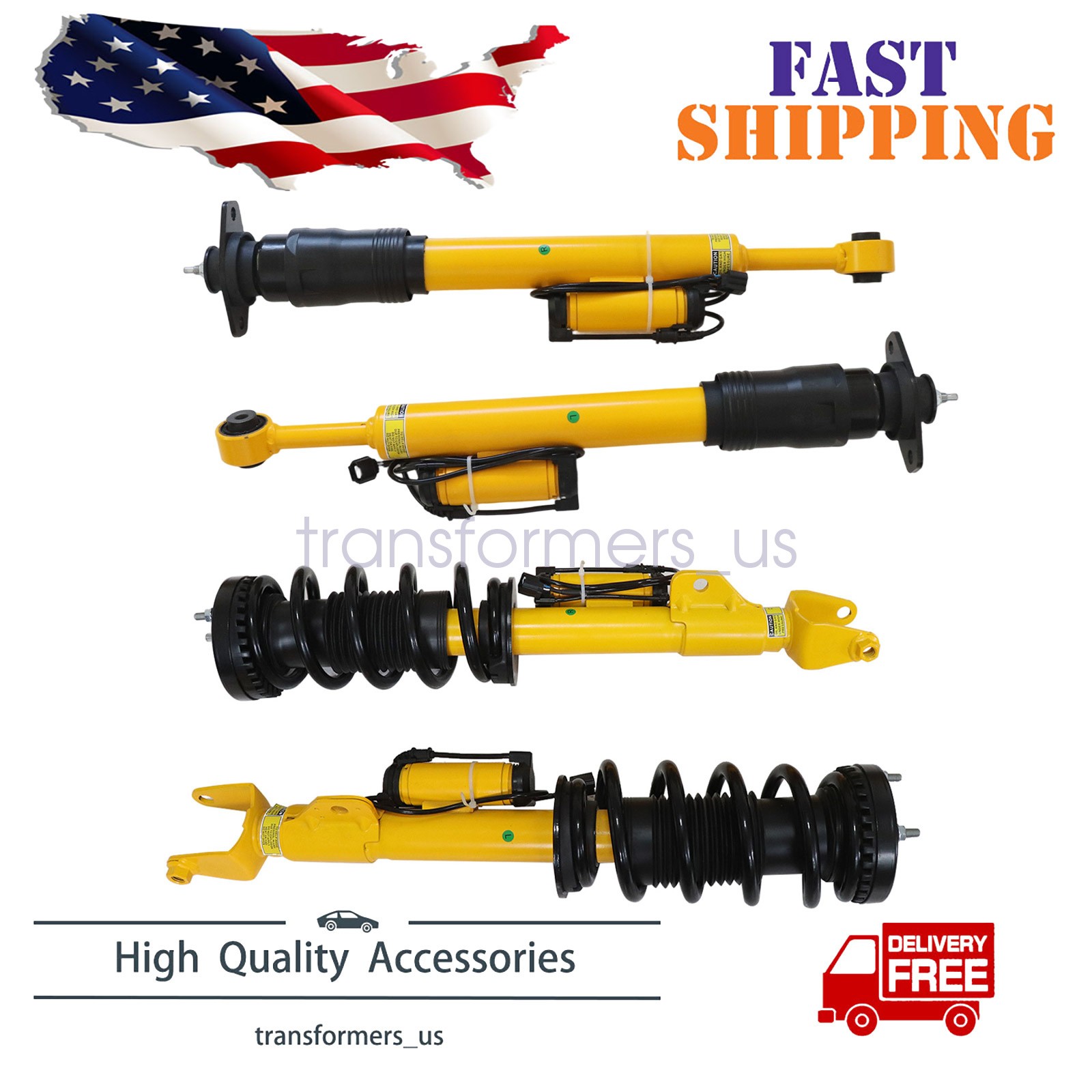 4X For Dodge Challenger Charger SRT R/T Front Rear Shock Struts Assys 2015-2023